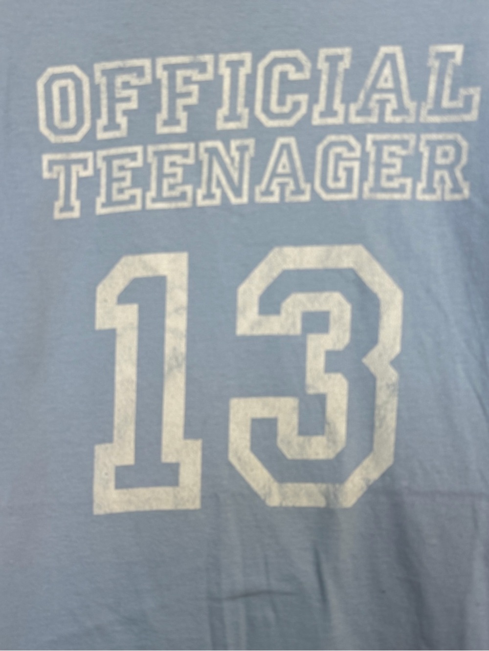 Port & Company "Official Teenager 13" Light Blue Graphic Tee - Picture 4 of 4